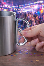 Edelstahlbecher mit Henkel – Karnevalsbecher für Party & Camping