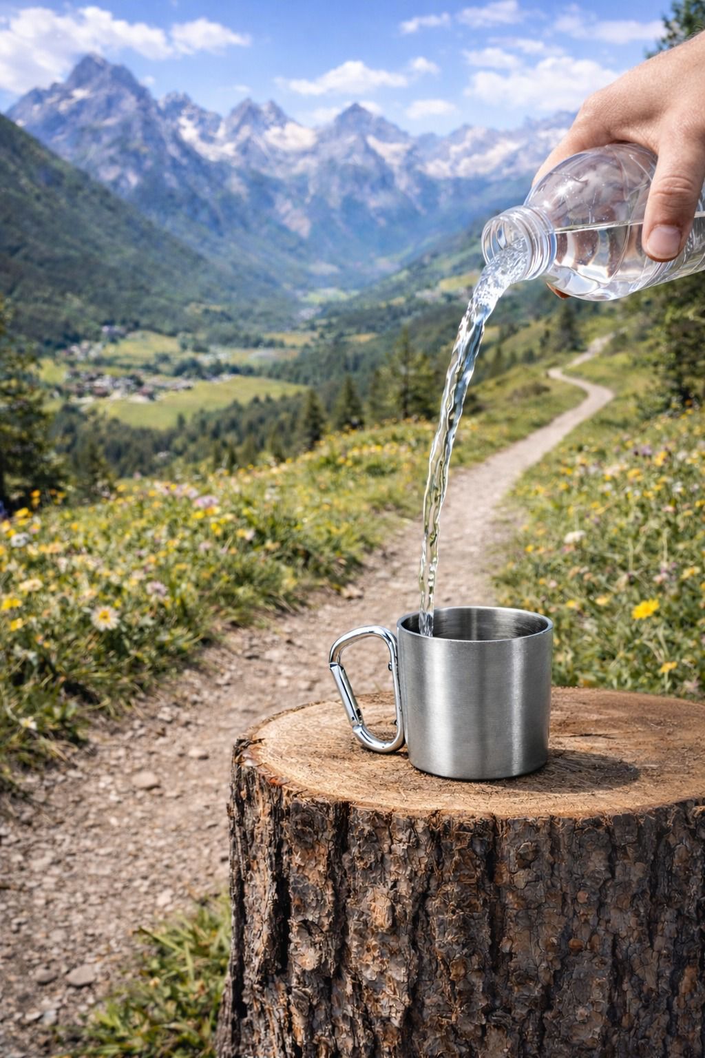 Edelstahlbecher mit Henkel – Karnevalsbecher für Party & Camping